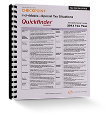 Individuals – Special Tax Situations Quickfinder Handbook (2014) - #3440 